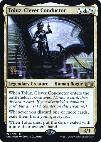 {R} Toluz, Clever Conductor [Streets of New Capenna Prerelease Promos][PR SNC 228]