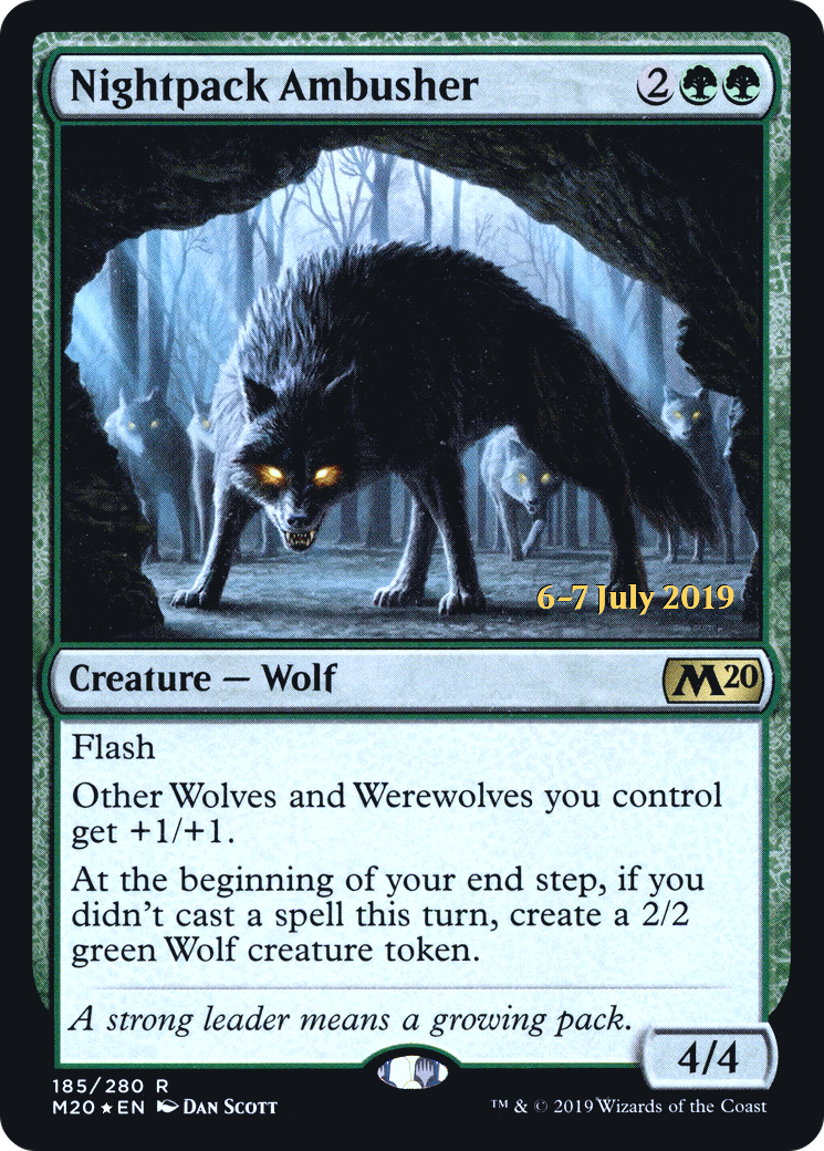 {R} Nightpack Ambusher [Core Set 2020 Prerelease Promos][PR M20 185] - Misty Mountain Games