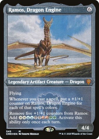 {R} Ramos, Dragon Engine (Etched) [Commander Legends][CMR 545]