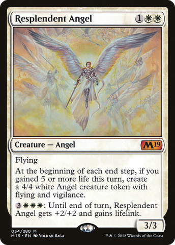 {R} Resplendent Angel [Core Set 2019][M19 034]