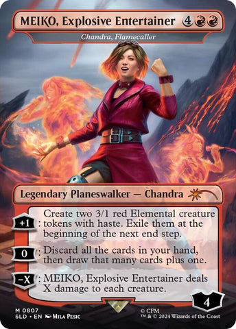 {R} MEIKO, Explosive Entertainer - Chandra, Flamecaller [Secret Lair Drop Series][SLD 807]