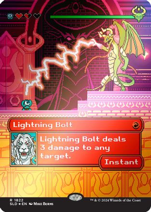 {R} Lightning Bolt (1822) (Rainbow Foil) [Secret Lair Drop Series][RBF SLD 1822]