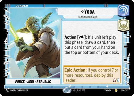 {SW-LD}Yoda - Sensing Darkness (004/257) [Twilight of the Republic]