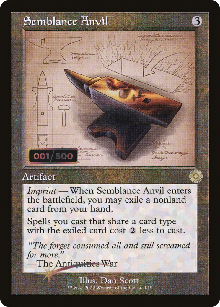 {R} Semblance Anvil (Schematic) (Serial Numbered) [The Brothers' War Retro Artifacts][BRR 115]