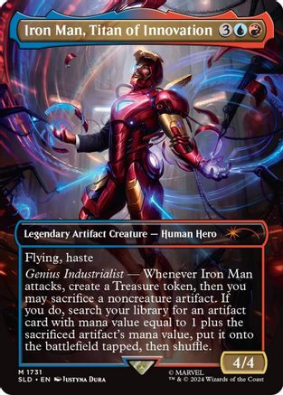 {R} Iron Man, Titan of Innovation (Rainbow Foil) [Secret Lair Drop Series][RBF SLD 1731]