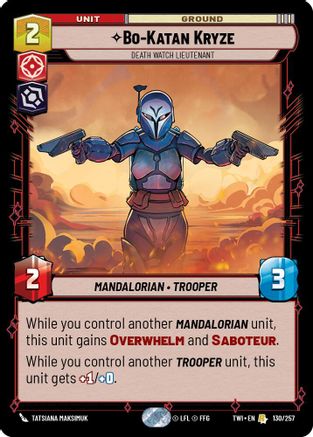 {SW-R}Bo-Katan Kryze - Death Watch Lieutenant (130/257) [Twilight of the Republic]