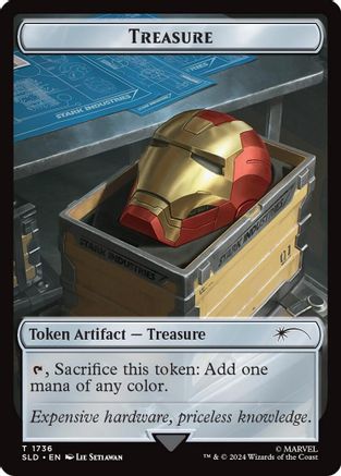 {T} Treasure Token (1736) (Rainbow Foil) [Secret Lair Drop Series][RBF SLD 1736]