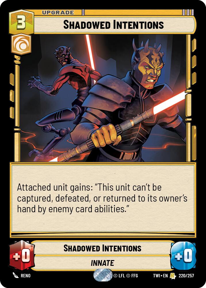 {SW-R}Shadowed Intentions (220/257) [Twilight of the Republic]