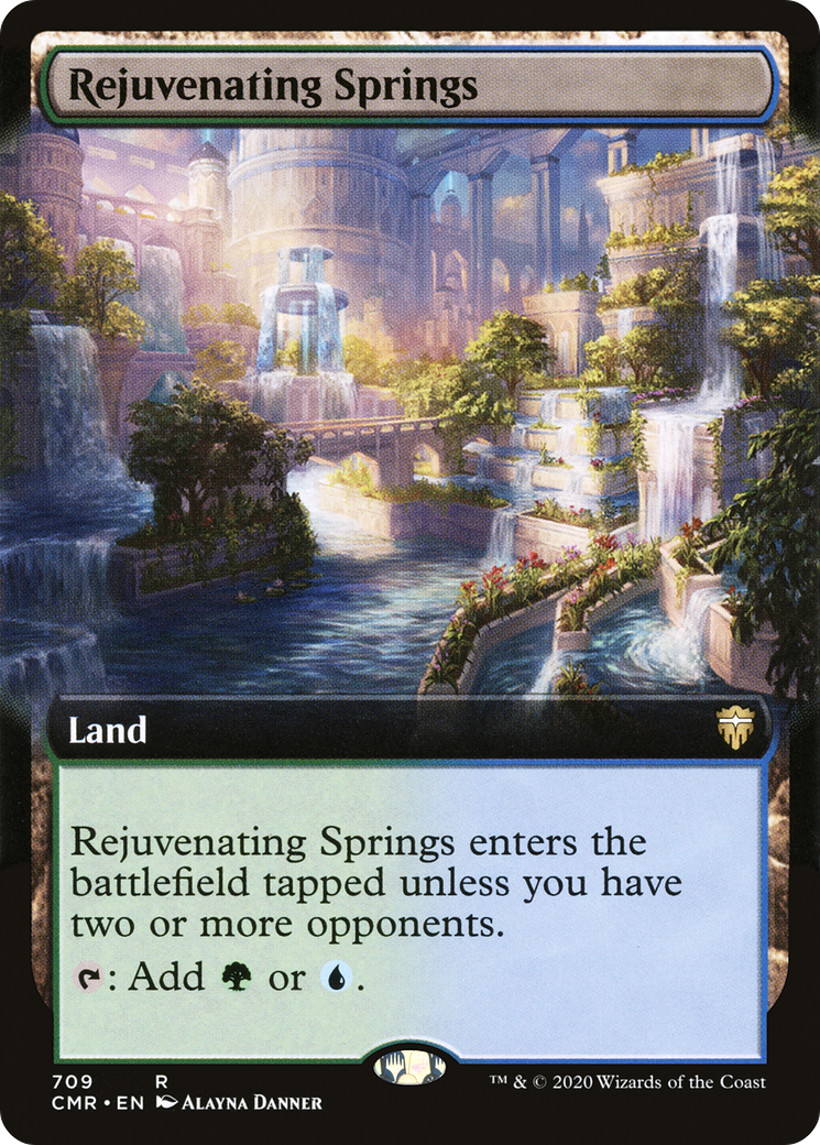 {R} Rejuvenating Springs (Extended Art) [Commander Legends][CMR 709]