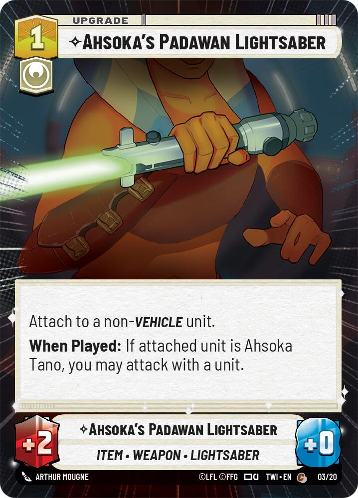 {SW-R}Ahsoka's Padawan Lightsaber (Hyperspace) (3) [Twilight of the Republic Weekly Play Promo]