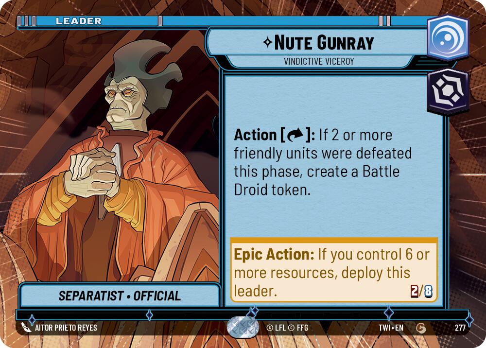 {SW-LD}Nute Gunray - Vindictive Viceroy (Hyperspace) (277) [Twilight of the Republic]
