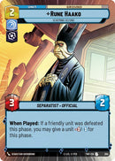 {SW-C}Rune Haako - Scheming Second (Hyperspace) (304) [Twilight of the Republic]