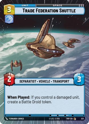 {SW-C}Trade Federation Shuttle (Hyperspace) (333) [Twilight of the Republic]