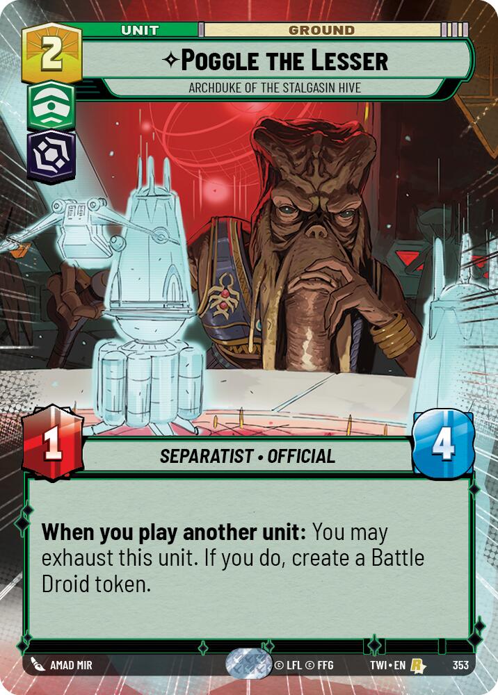 {SW-R}Poggle the Lesser - Archduke of the Stalgasin Hive (Hyperspace) (353) [Twilight of the Republic]