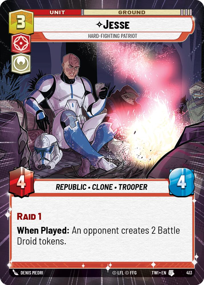 {SW-C}Jesse - Hard-Fighting Patriot (Hyperspace) (413) [Twilight of the Republic]