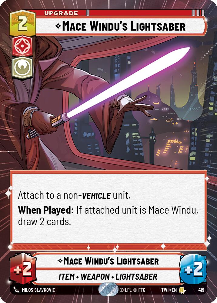 {SW-R}Mace Windu's Lightsaber (Hyperspace) (419) [Twilight of the Republic]