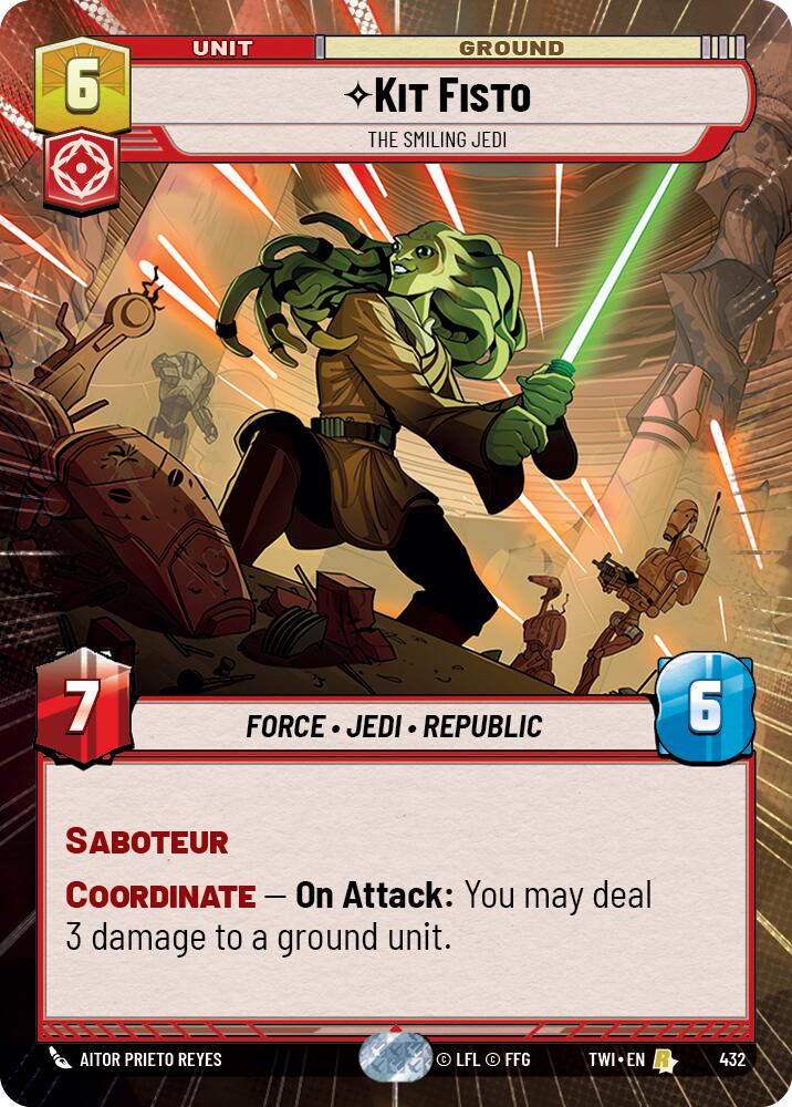{SW-R}Kit Fisto - The Smiling Jedi (Hyperspace) (432) [Twilight of the Republic]