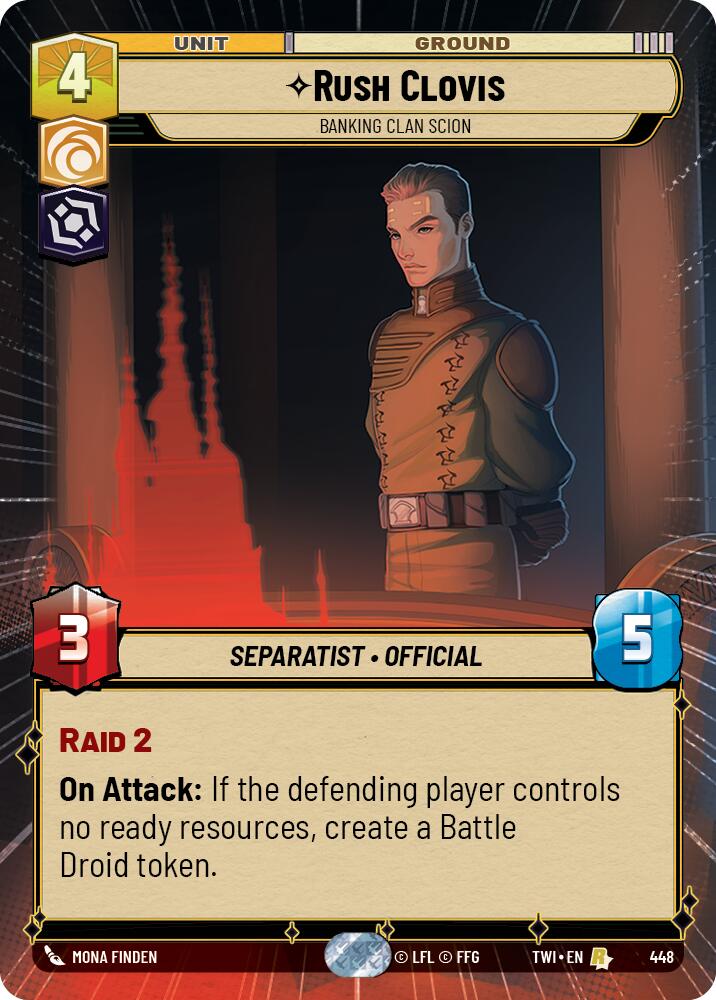 {SW-R}Rush Clovis - Banking Clan Scion (Hyperspace) (448) [Twilight of the Republic]