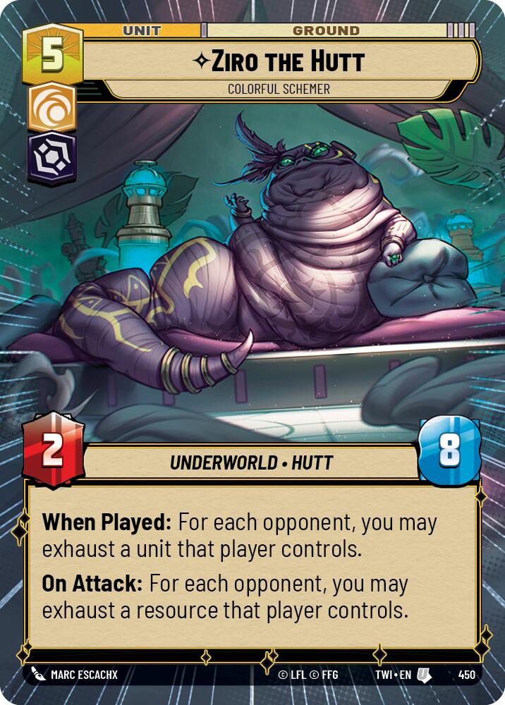 {SW-C}Ziro the Hutt - Colorful Schemer (Hyperspace) (450) [Twilight of the Republic]