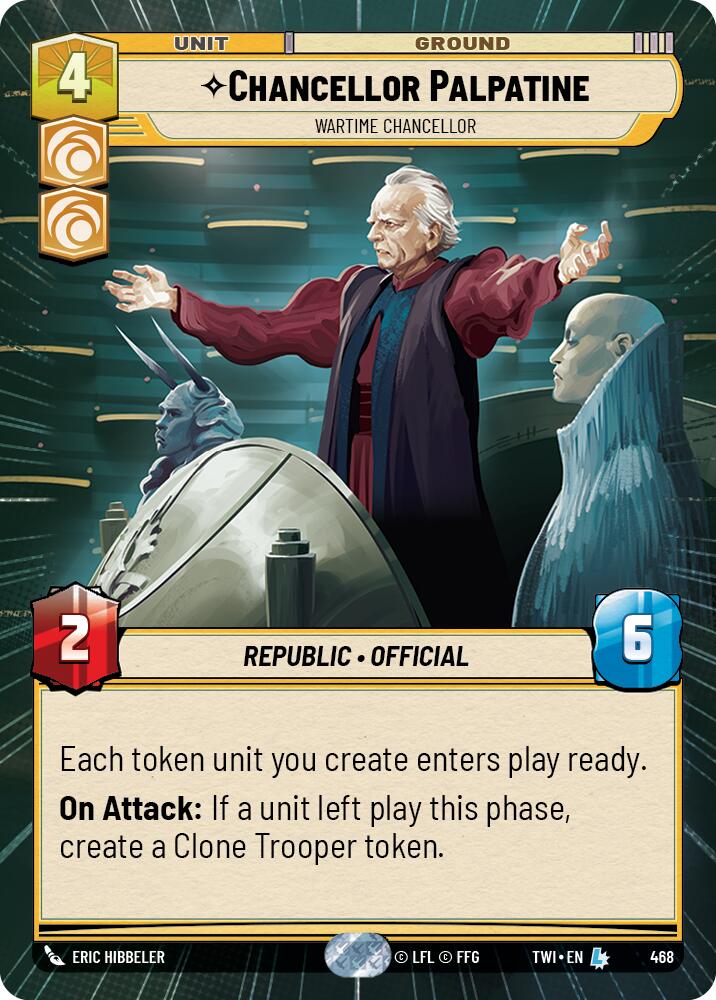 {SW-R}Chancellor Palpatine - Wartime Chancellor (Hyperspace) (468) [Twilight of the Republic]