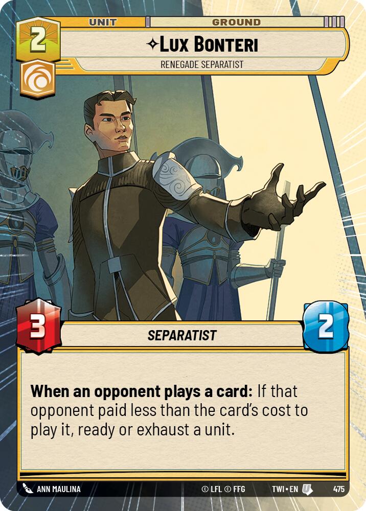 {SW-C}Lux Bonteri - Renegade Separatist (Hyperspace) (475) [Twilight of the Republic]