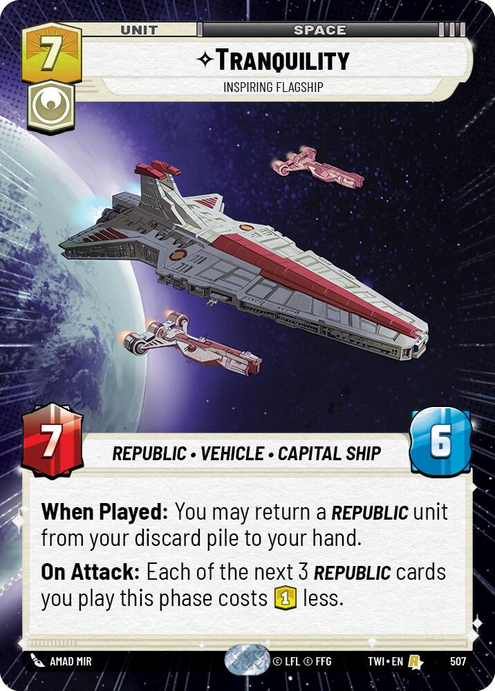 {SW-R}Tranquility - Inspiring Flagship (Hyperspace) (507) [Twilight of the Republic]