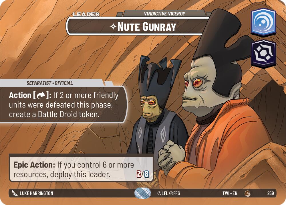 {SW-SH}Nute Gunray - Vindictive Viceroy (Showcase) (259) [Twilight of the Republic]
