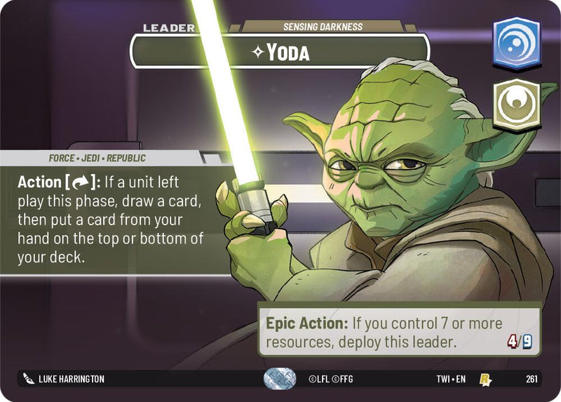 {SW-SH}Yoda - Sensing Darkness (Showcase) (261) [Twilight of the Republic]