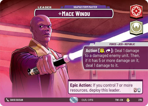 {SW-SH}Mace Windu - Vaapad Form Master (Showcase) (270) [Twilight of the Republic]