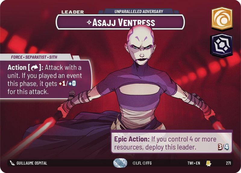 {SW-SH}Asajj Ventress - Unparalleled Adversary (Showcase) (271) [Twilight of the Republic]