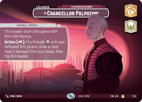 {SW-SH}Chancellor Palpatine - Playing Both Sides (Showcase) (274) [Twilight of the Republic]