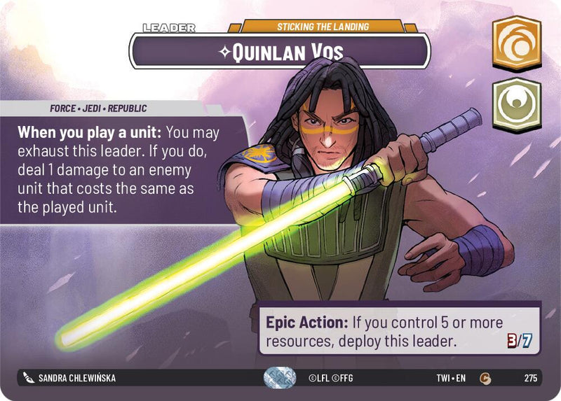 {SW-SH}Quinlan Vos - Sticking the Landing (Showcase) (275) [Twilight of the Republic]