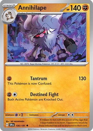 [PKM] Annihilape (100/191) [Scarlet & Violet: Surging Sparks]