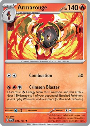 [PKM] Armarouge (034/191) [Scarlet & Violet: Surging Sparks]
