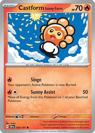 [PKM] Castform Sunny Form (020/191) [Scarlet & Violet: Surging Sparks]