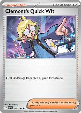[PKM] Clemont's Quick Wit (167/191) [Scarlet & Violet: Surging Sparks]
