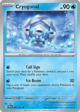 [PKM] Cryogonal (047/191) [Scarlet & Violet: Surging Sparks]