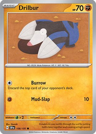 [PKM] Drilbur (108/191) [Scarlet & Violet: Surging Sparks]