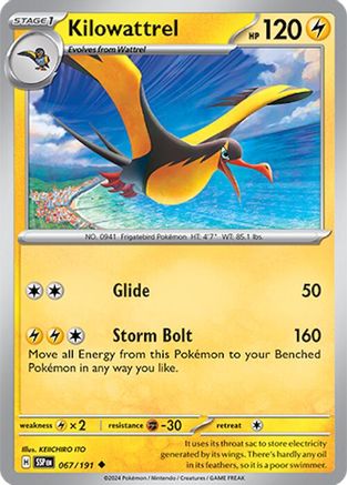 [PKM] Kilowattrel (067/191) [Scarlet & Violet: Surging Sparks]