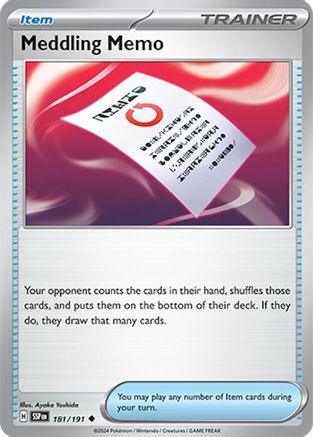 [PKM] Meddling Memo (181/191) [Scarlet & Violet: Surging Sparks]