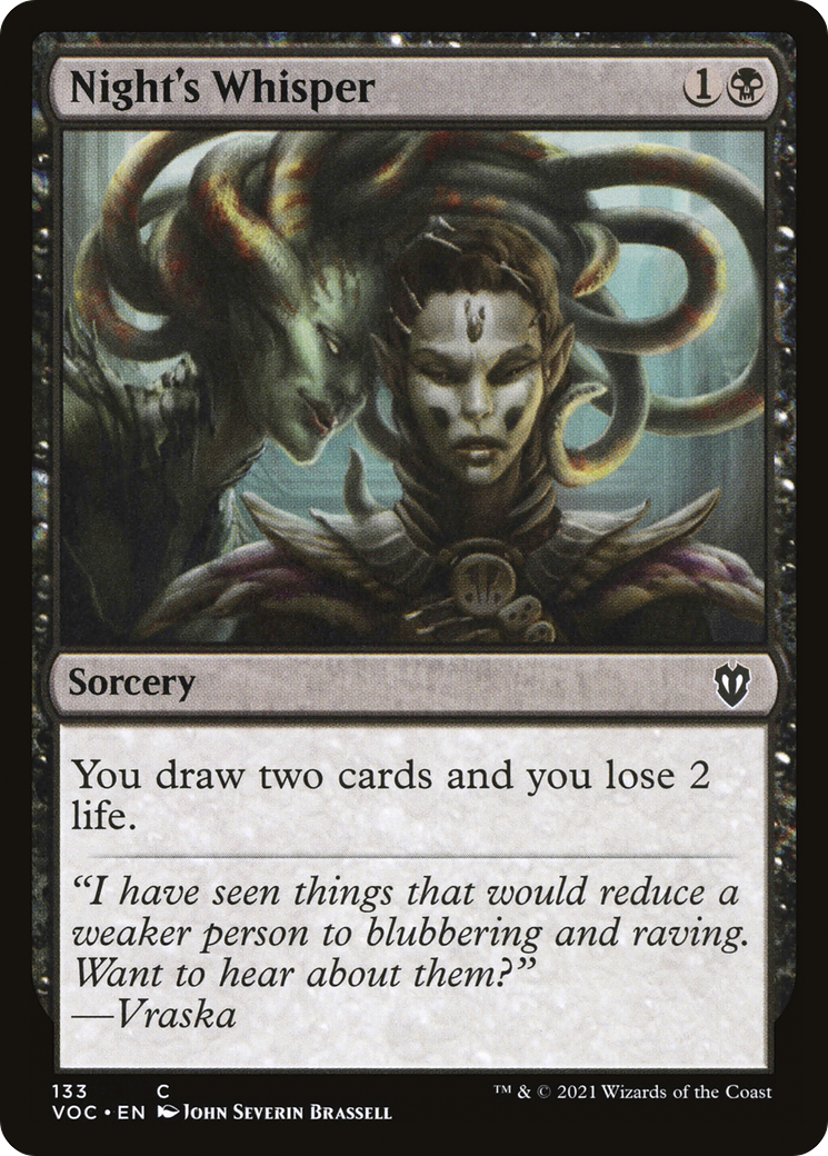 {C} Night's Whisper [Innistrad: Crimson Vow Commander][VOC 133]