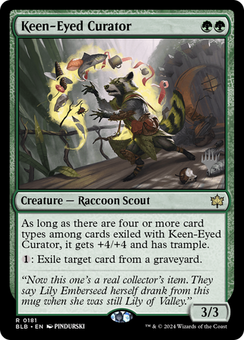 {@R} Keen-Eyed Curator (Promo Pack) [Bloomburrow Promos][PP BLB 181]