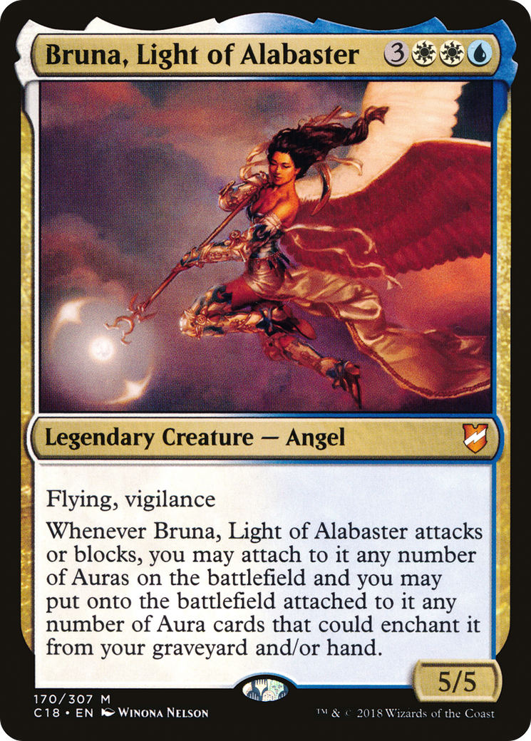{R} Bruna, Light of Alabaster [Commander 2018][C18 170] - Misty Mountain Games