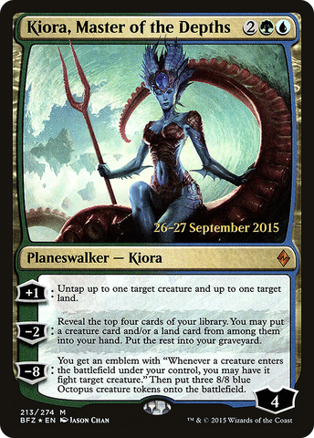 {R} Kiora, Master of the Depths [Battle for Zendikar Prerelease Promos][PR BFZ 213]
