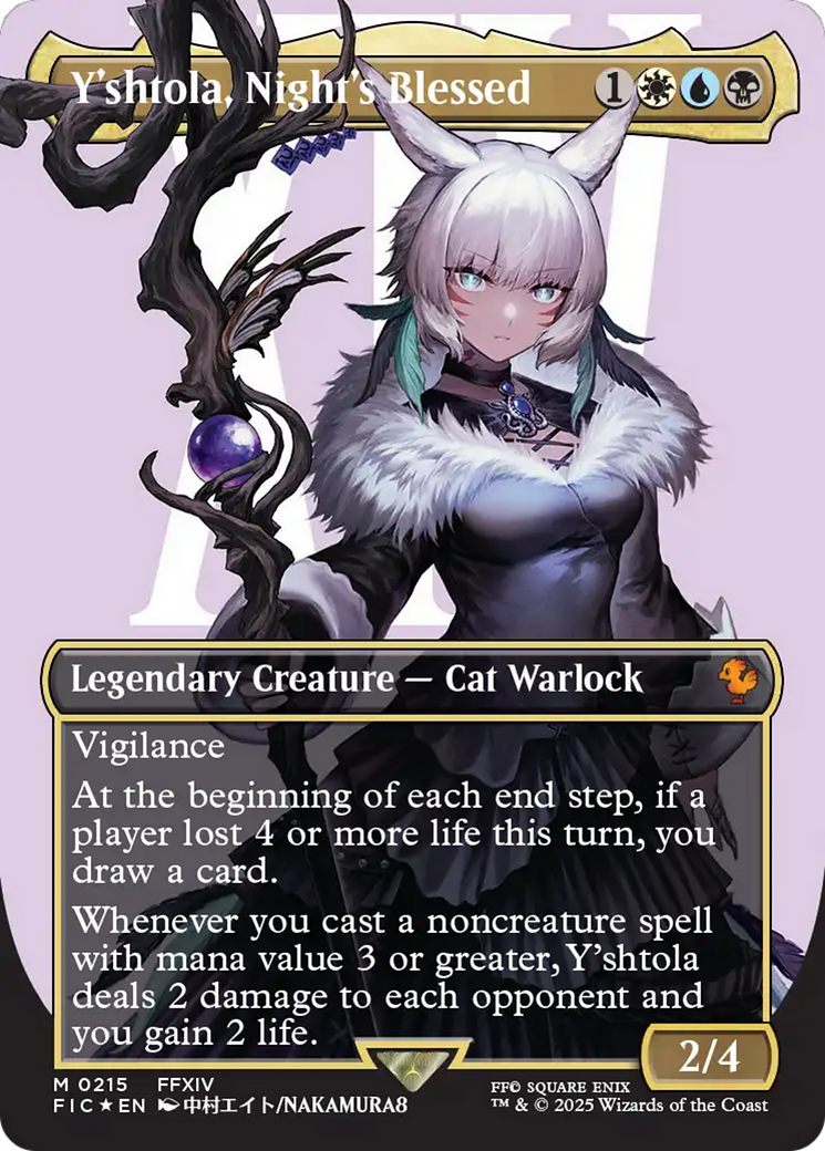 {R} Y'shtola, Night's Blessed (Borderless) (Surge Foil) [FINAL FANTASY Commander][FIC 215]
