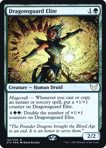 {R} Dragonsguard Elite [Strixhaven: School of Mages Prerelease Promos][PR STX 127]