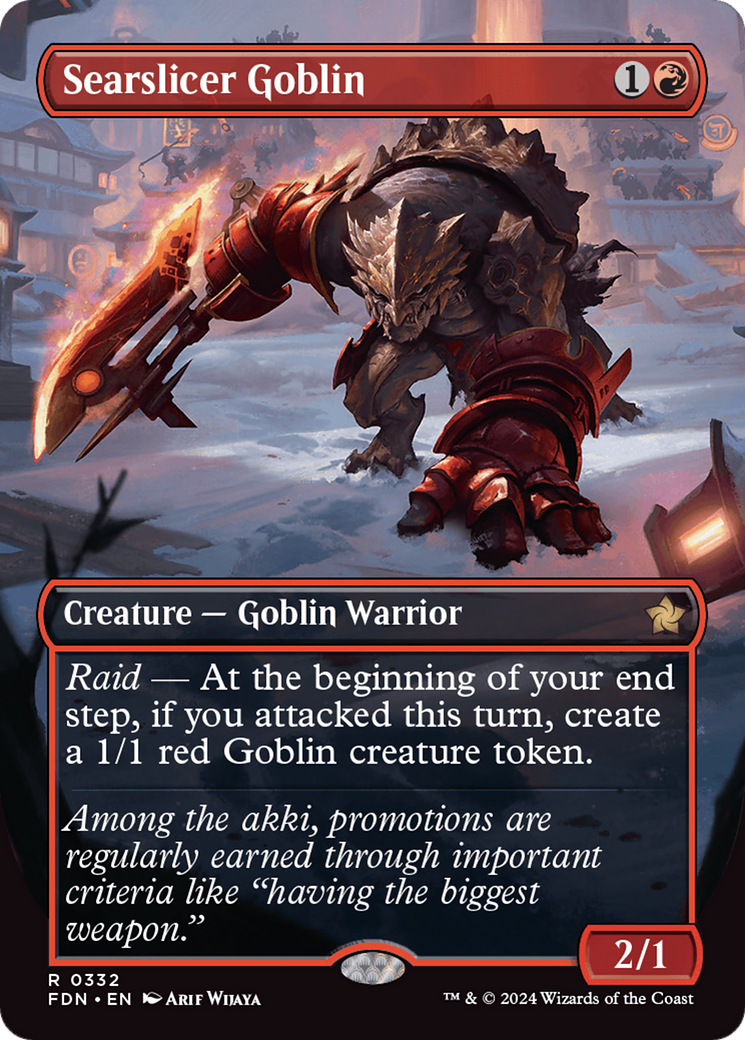 {@R} Searslicer Goblin (Borderless) [Foundations][FDN 332]