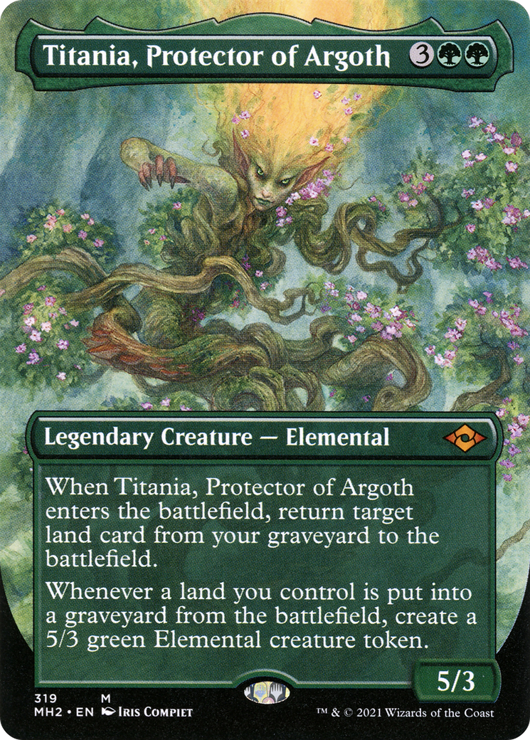 {R} Titania, Protector of Argoth (Borderless) (Borderless) [Modern Horizons 2] [MH2 319]