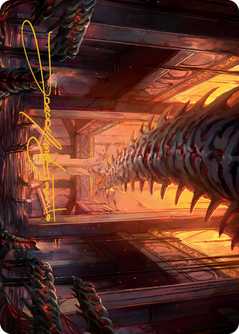 {A} Bloodfell Caves Art Card (Gold-Stamped Signature) [March of the Machine Art Series][GS AMOM 055]