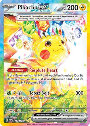 [PKM] Pikachu ex (238/191) [Scarlet & Violet: Surging Sparks]